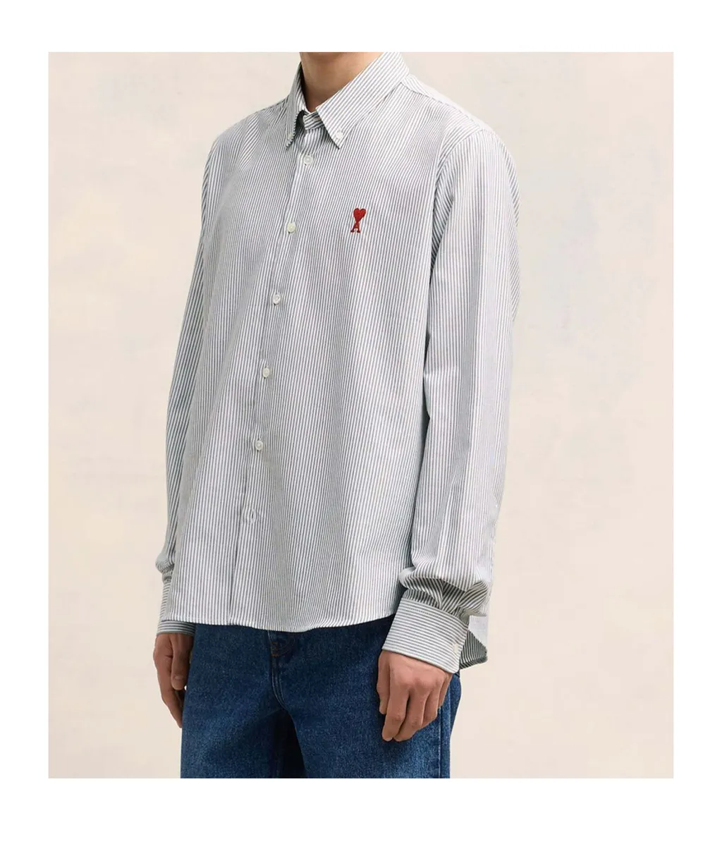 Ami De Coeur Button-Down Striped Shirt