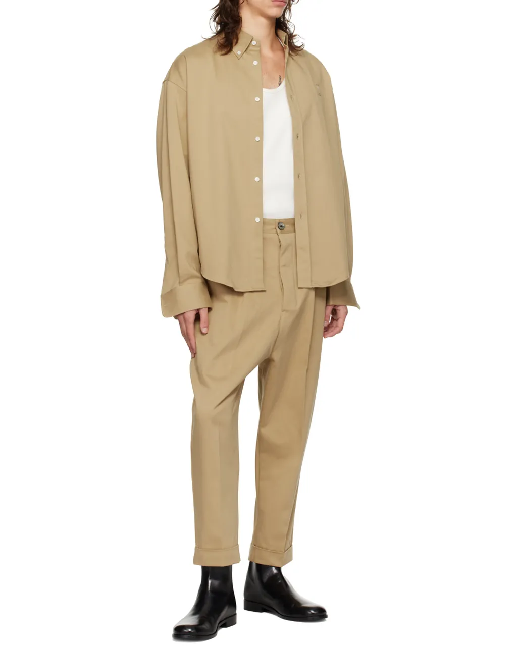 Pleated Carrot Trousers