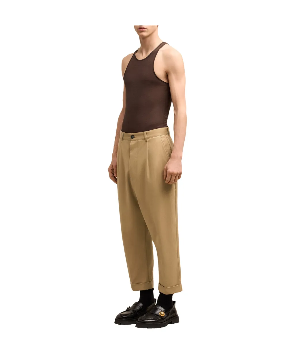 Pleated Carrot Trousers