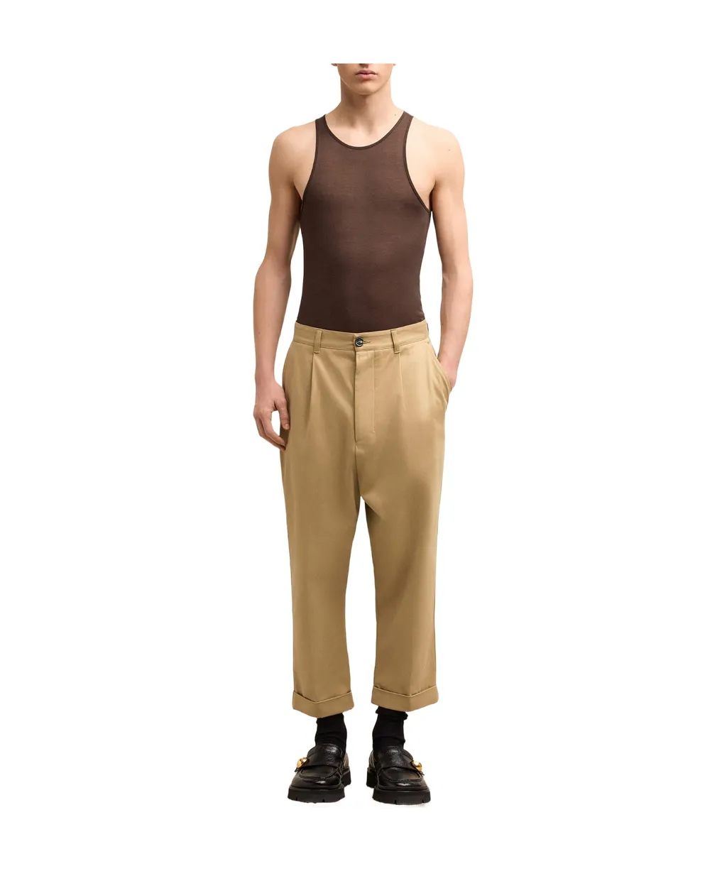 Pleated Carrot Trousers