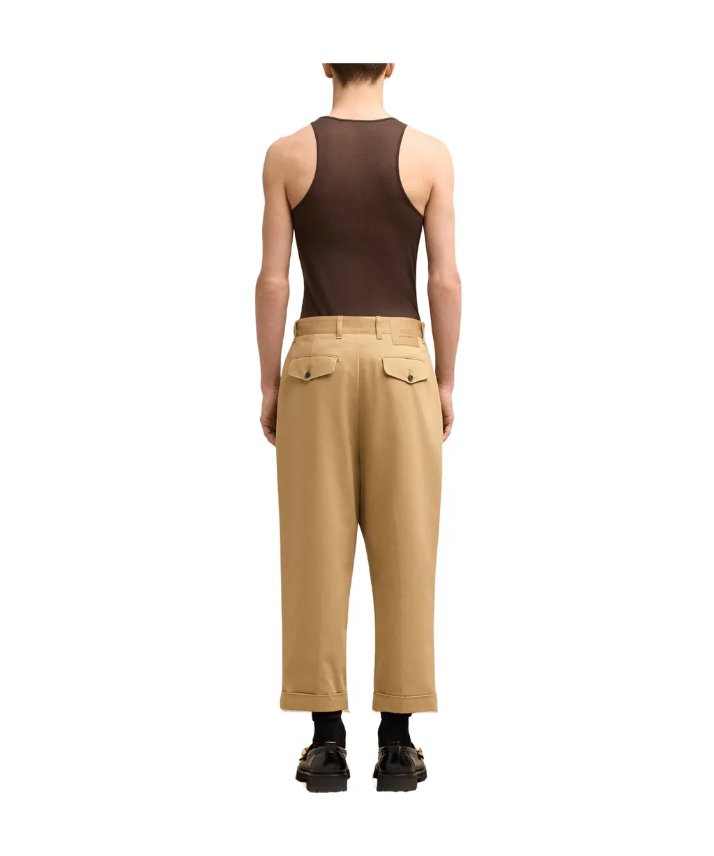 Pleated Carrot Trousers