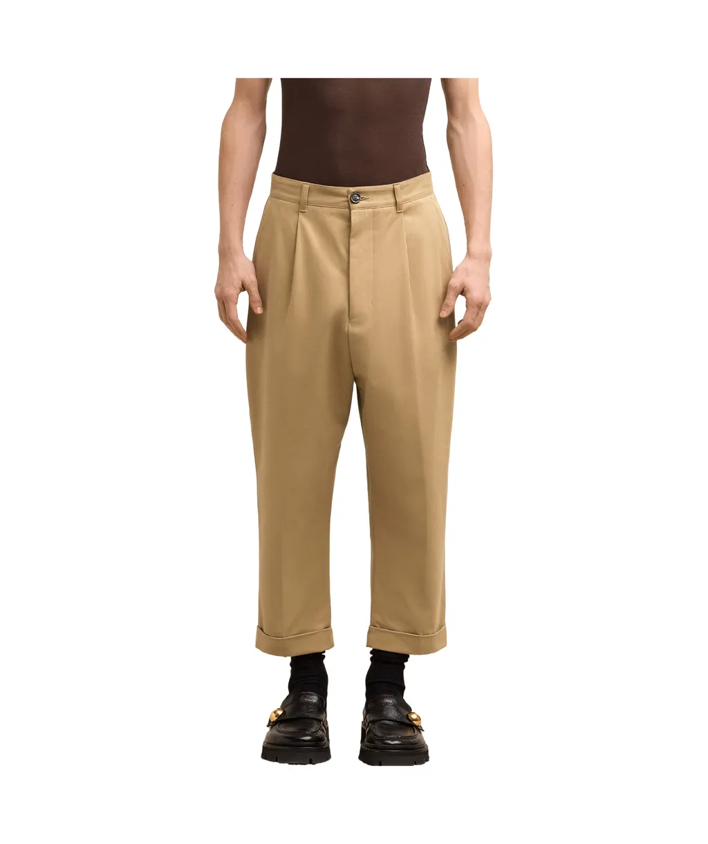 Pleated Carrot Trousers
