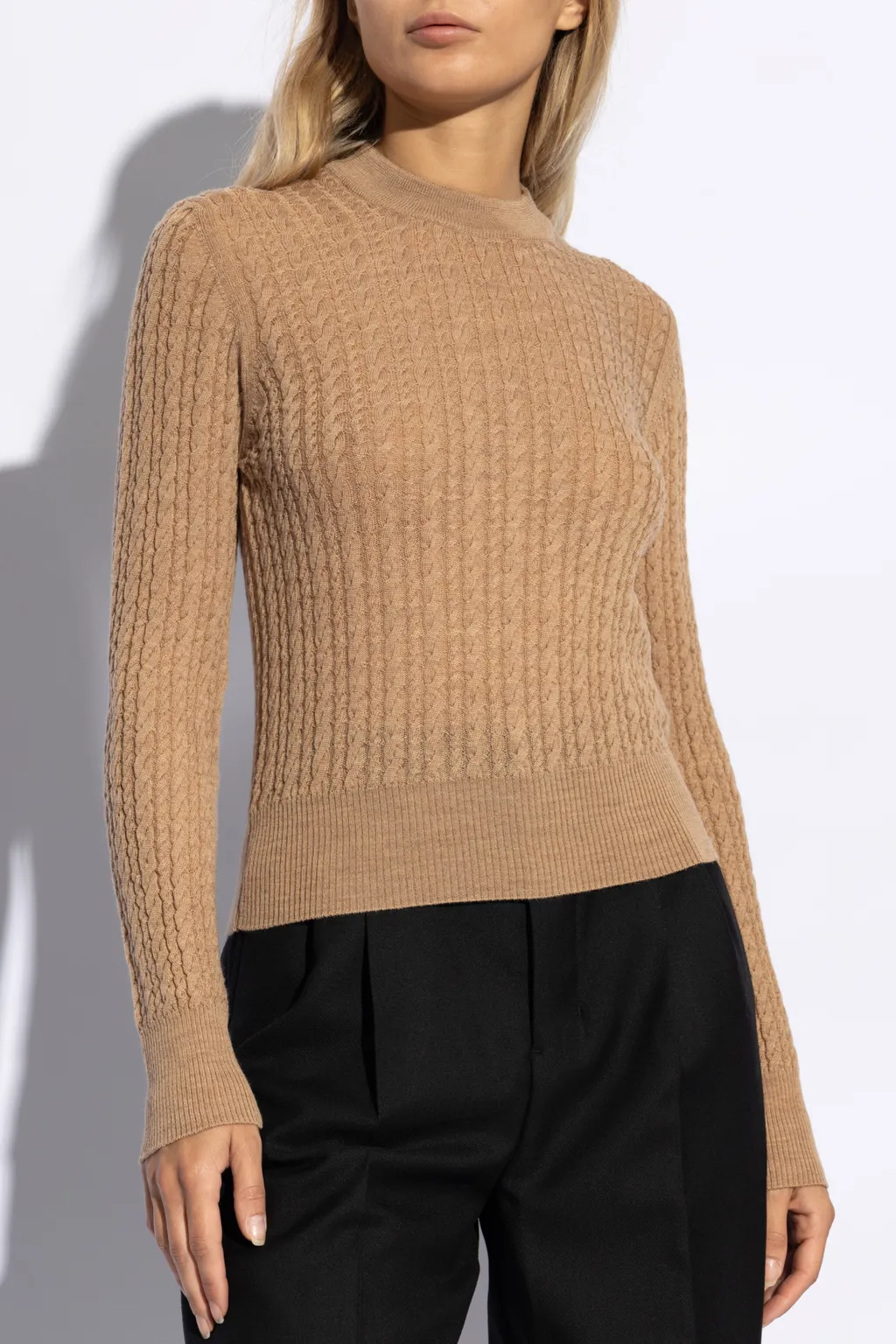 Cableknit Crewneck Sweater