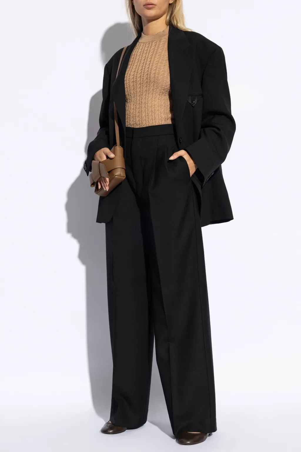 Cableknit Crewneck Sweater