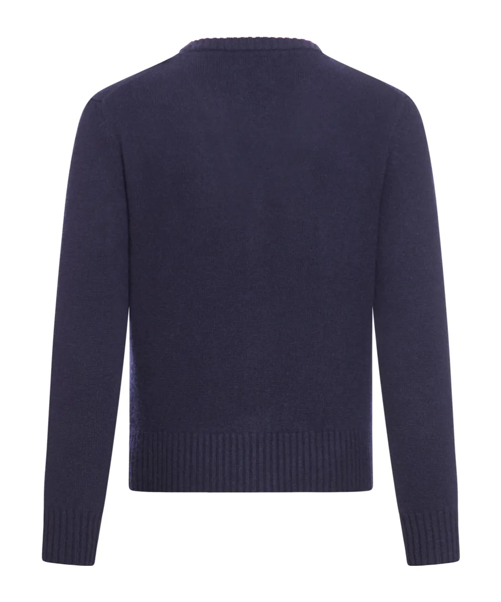 Logo Embroidered V-Neck Cardigan