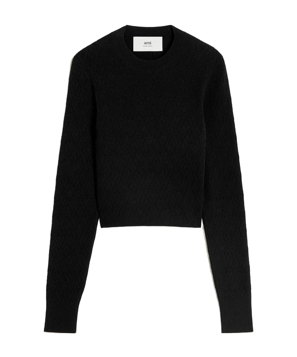 De Coeur Mesh Round-Neck Sweater
