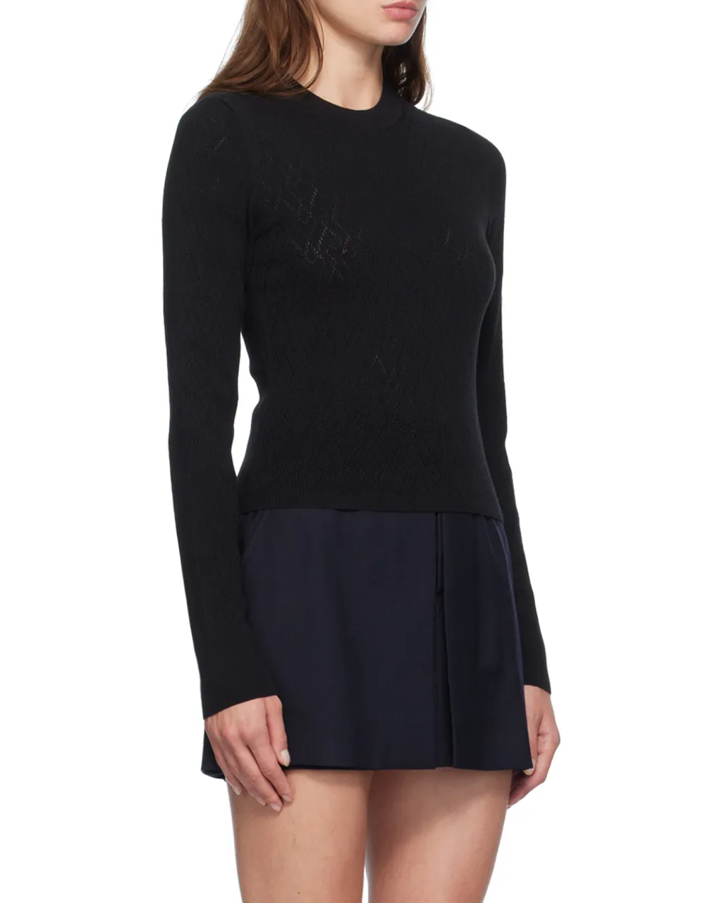De Coeur Mesh Round-Neck Sweater