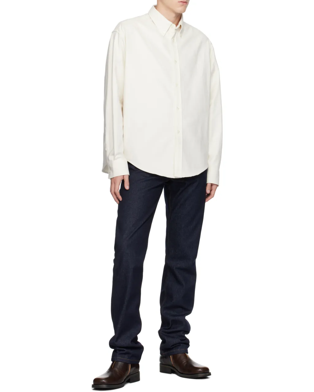 Logo Patch Straight-Leg Jeans