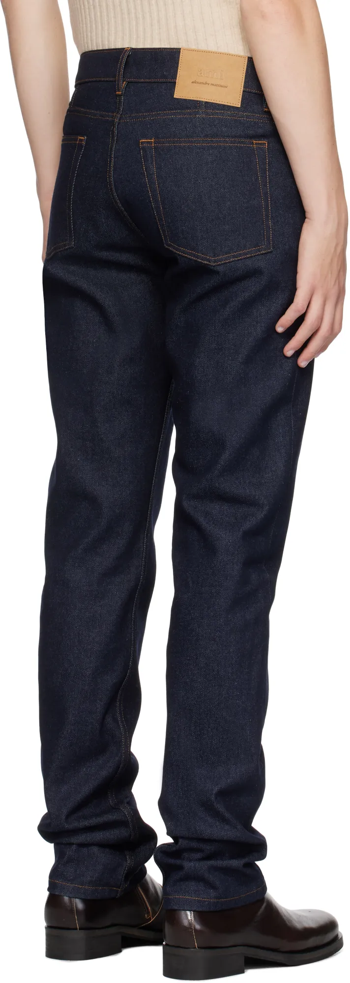 Logo Patch Straight-Leg Jeans