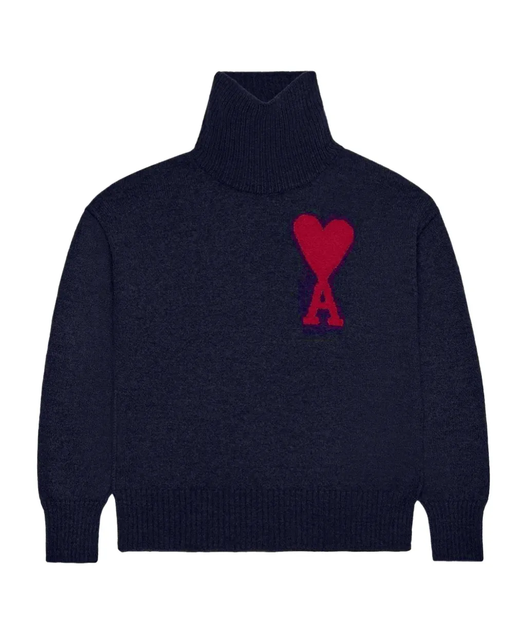 Ami De Coeur Logo Intarsia Knitted Jumper