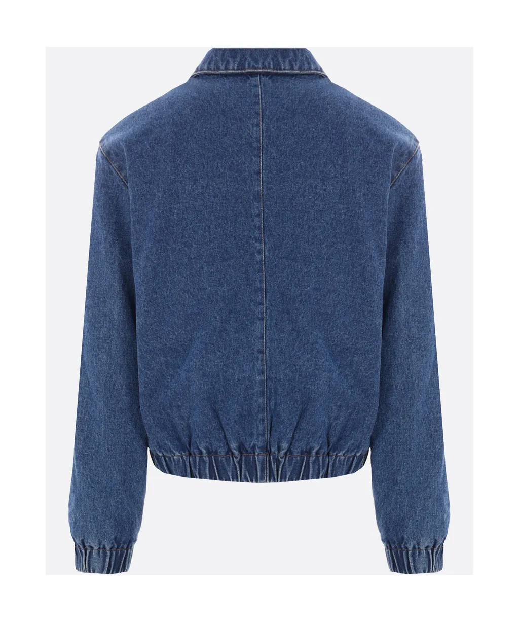 Ami De Coeur Zipped Denim Jacket