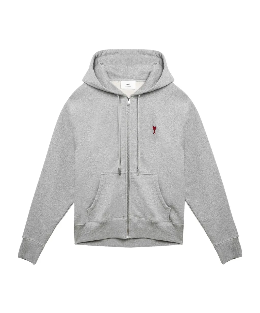 Long-Sleeved Zippered Hooded Hoodie