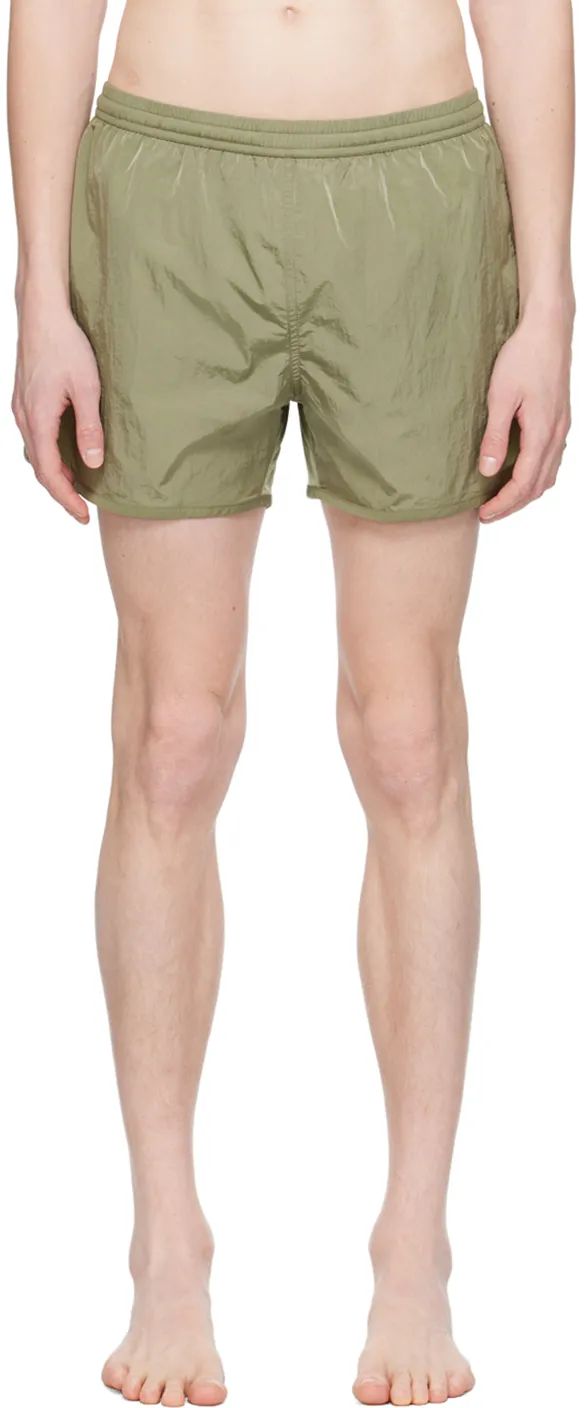 Elastic Waistband Swim Shorts