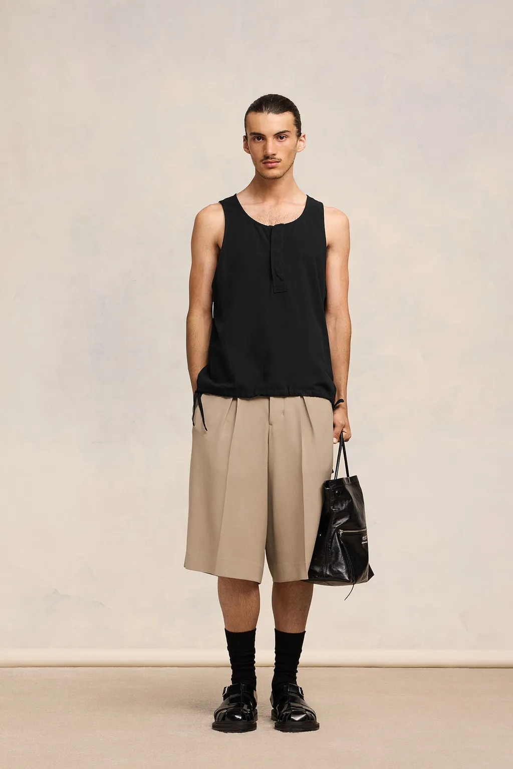 Drawstring Sleeveless Tank Top