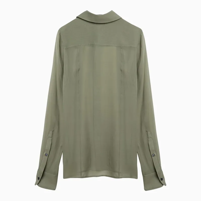 Wide Lapel Long-Sleeved Shirt
