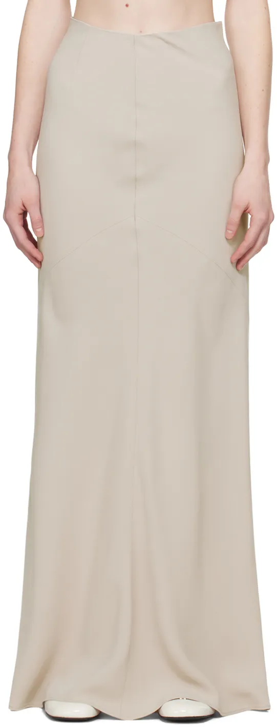 Bias-Cut Flared Maxi Skirt