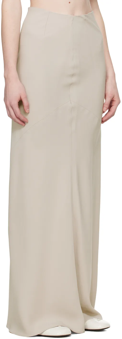 Bias-Cut Flared Maxi Skirt