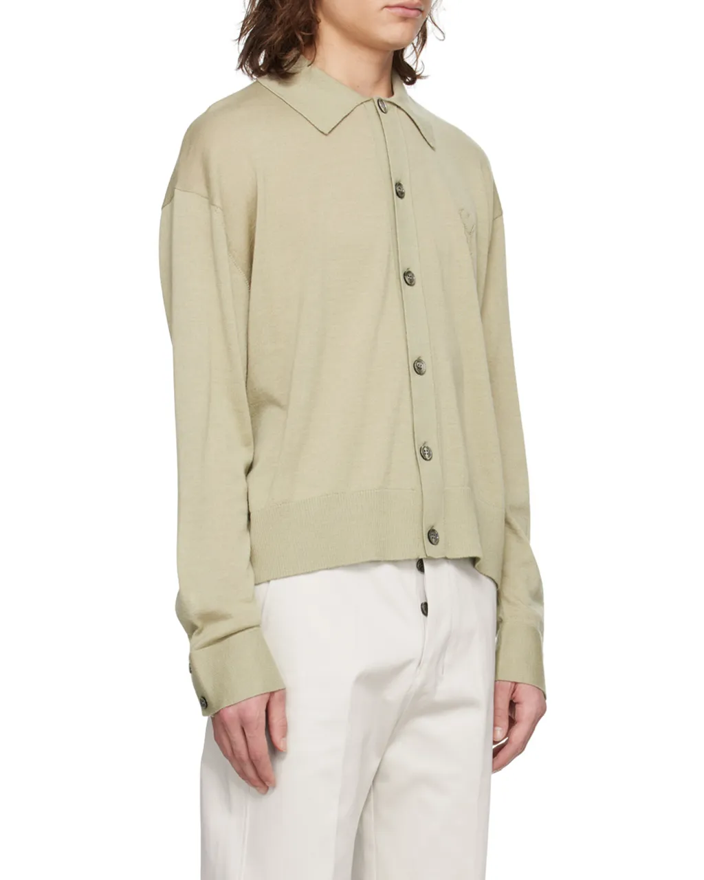 Long-Sleeved Button-Up Cardigan
