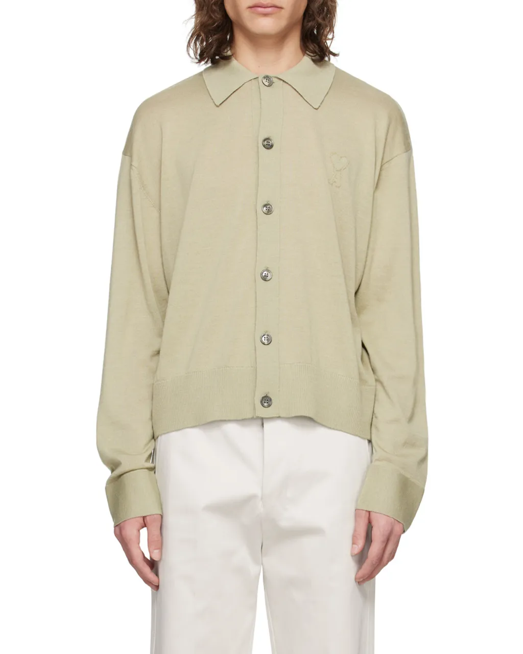Long-Sleeved Button-Up Cardigan