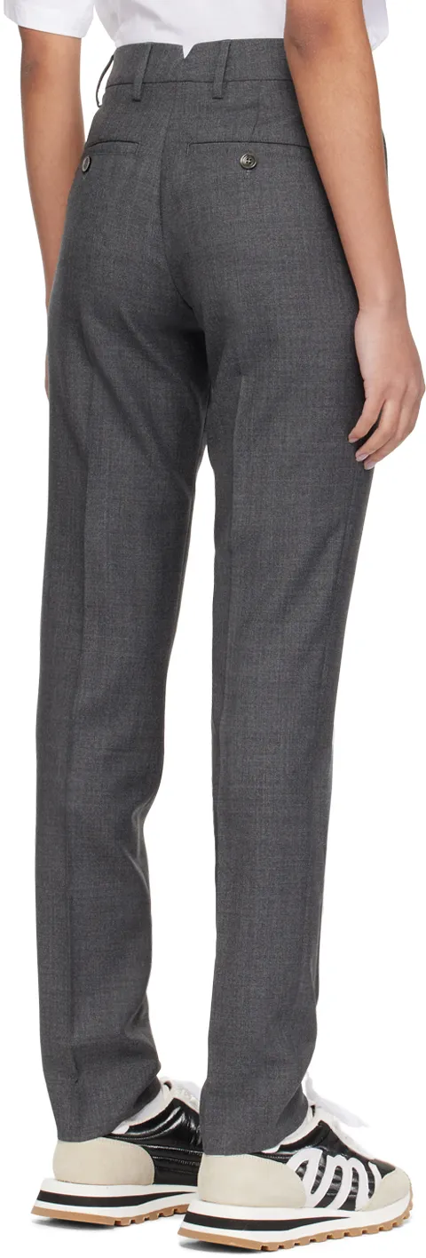 Logo Wool Casual Pants