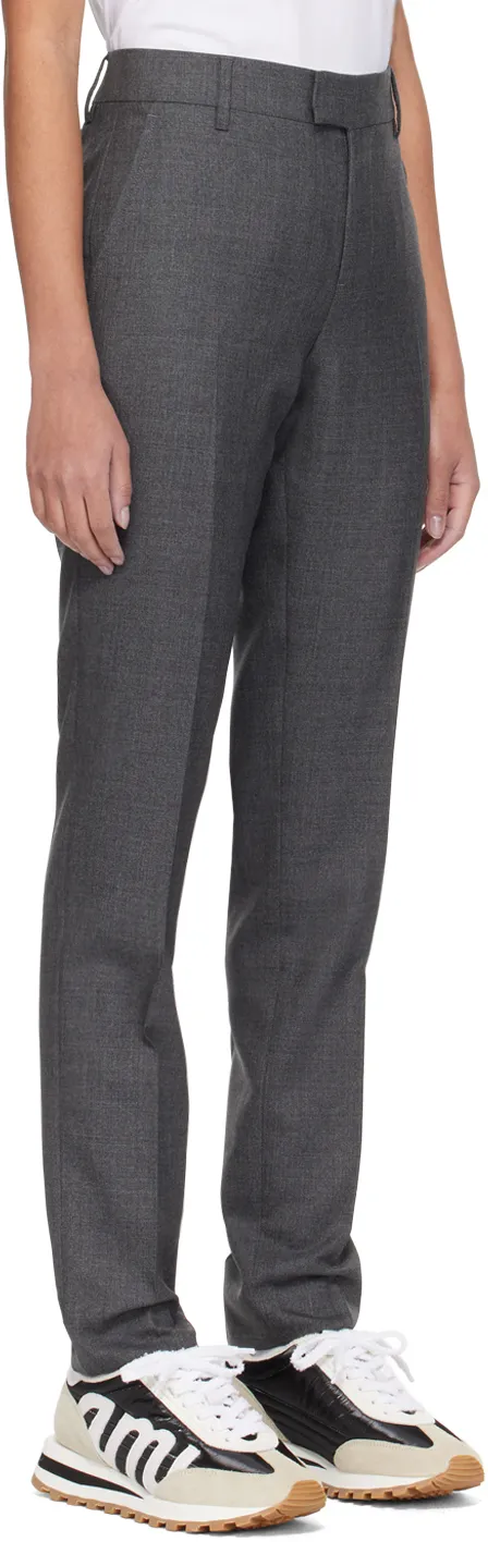 Logo Wool Casual Pants