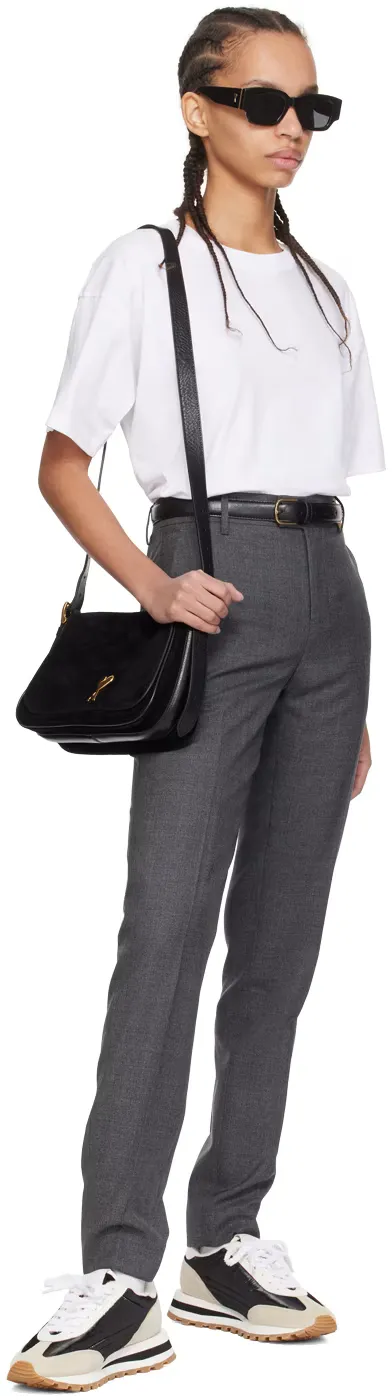 Logo Wool Casual Pants
