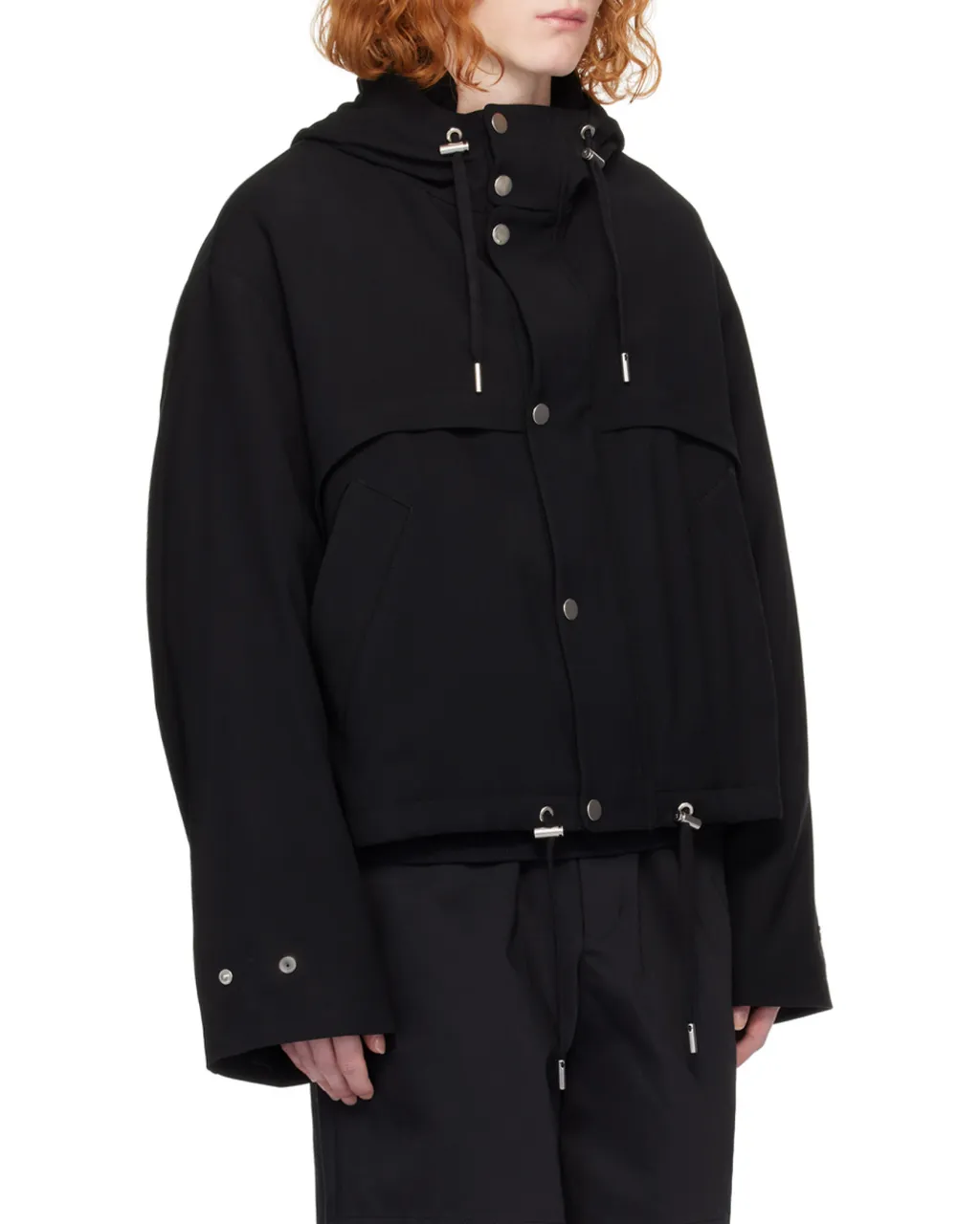 Drawstring Hooded Casual Jacket