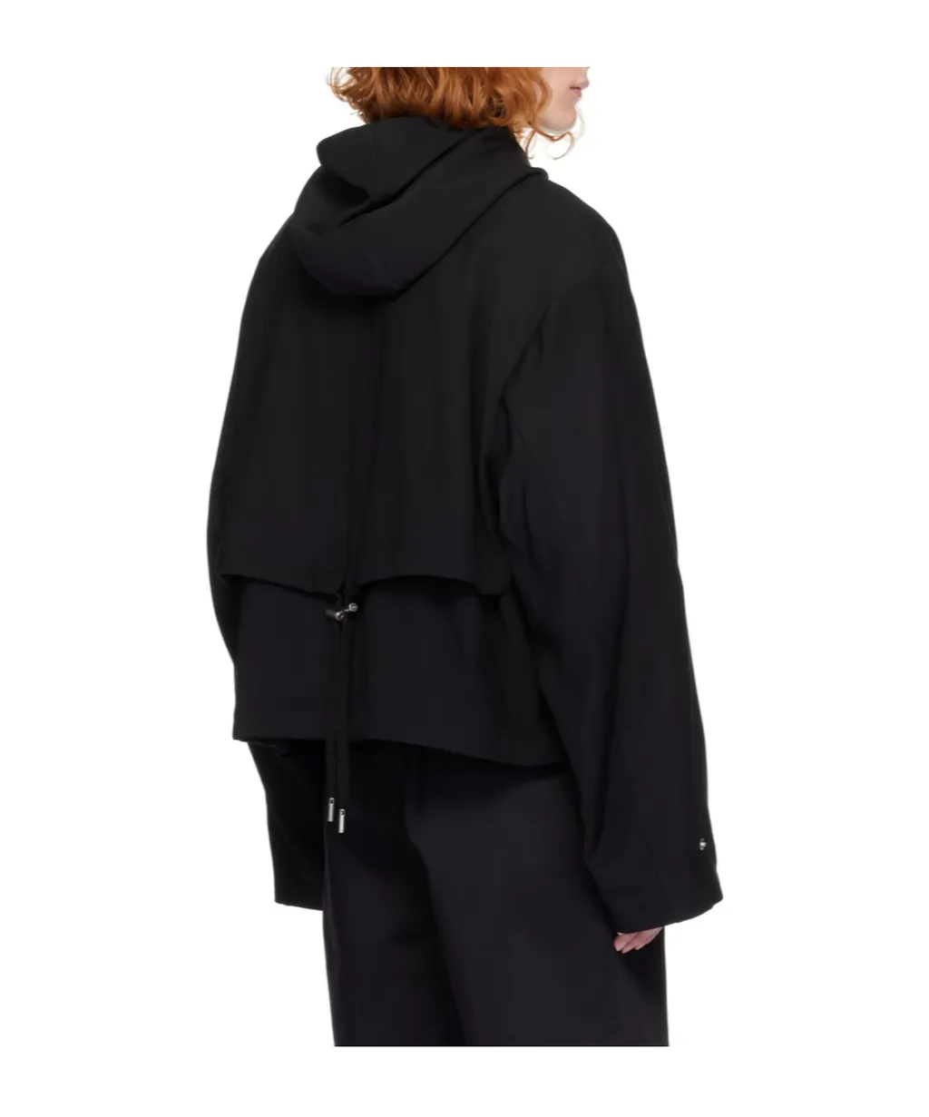 Drawstring Hooded Casual Jacket