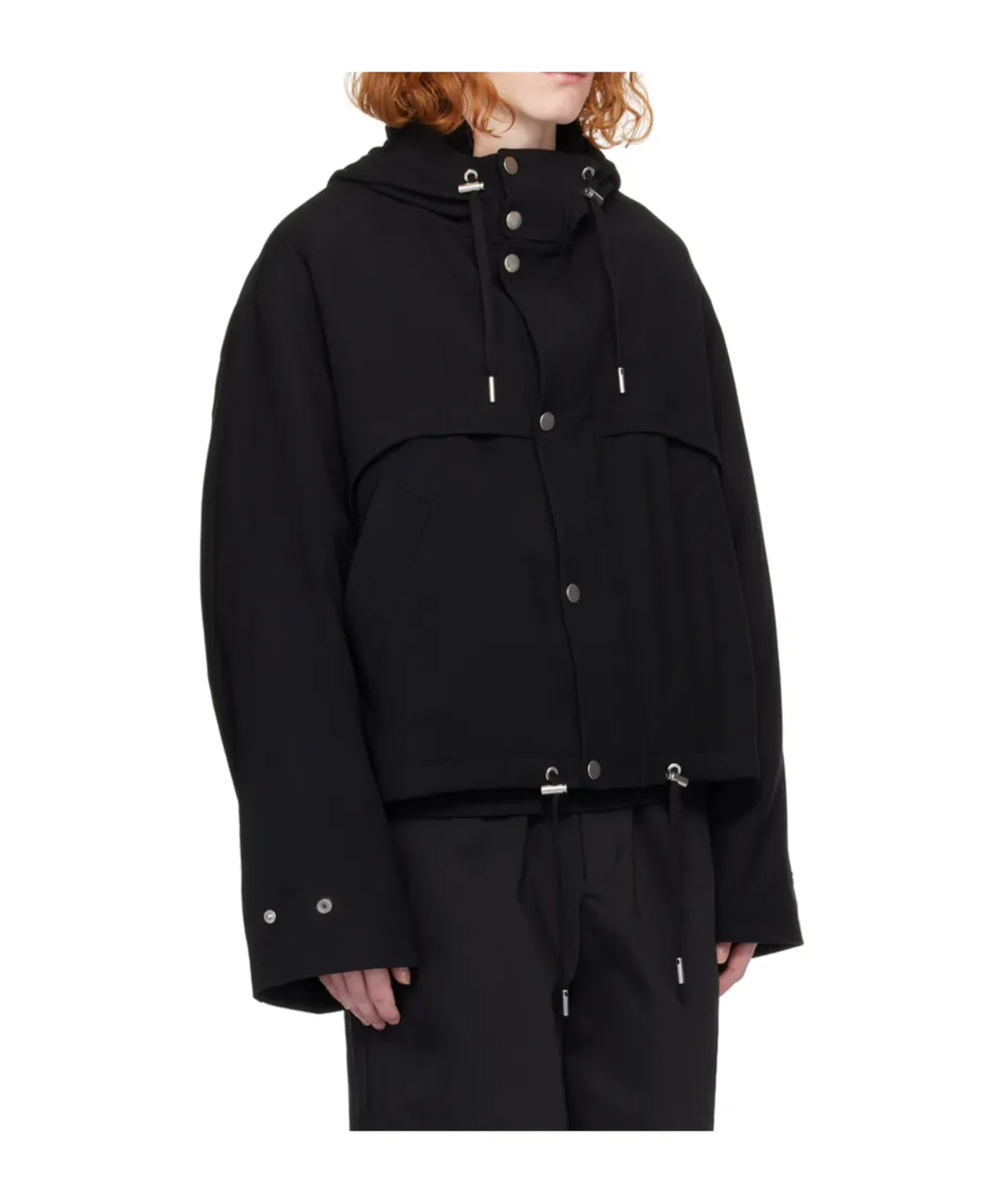 Drawstring Hooded Casual Jacket