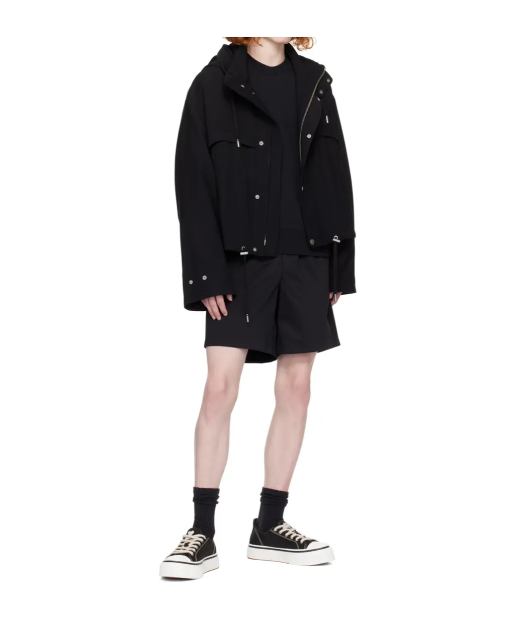 Drawstring Hooded Casual Jacket