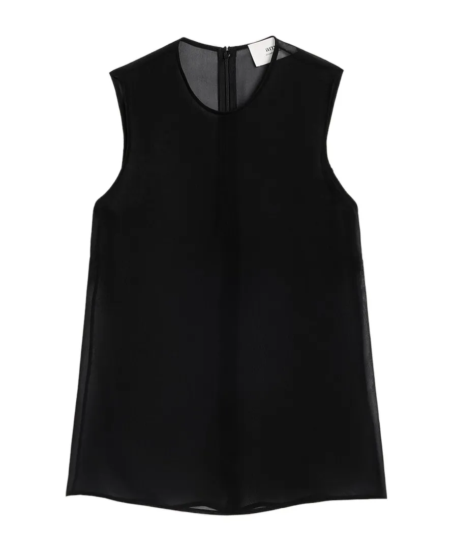 Semi-Sheer Sleeveless Top