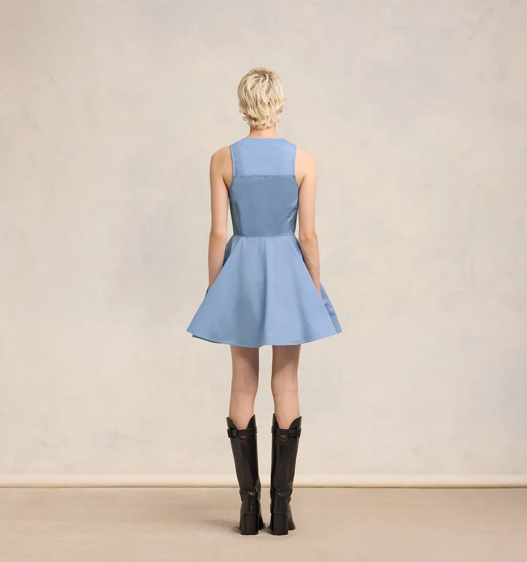 Popeline Sleeveless Mini Dress