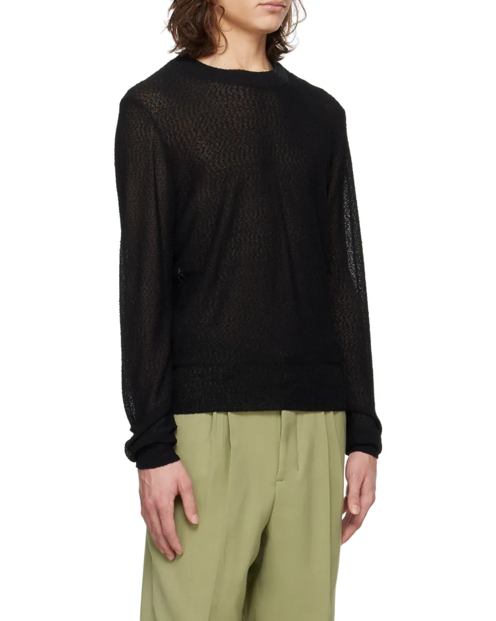 Round-Neck Long-Sleeved Sweater