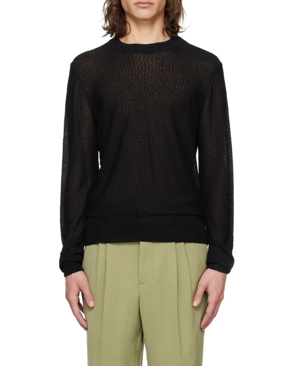Round-Neck Long-Sleeved Sweater