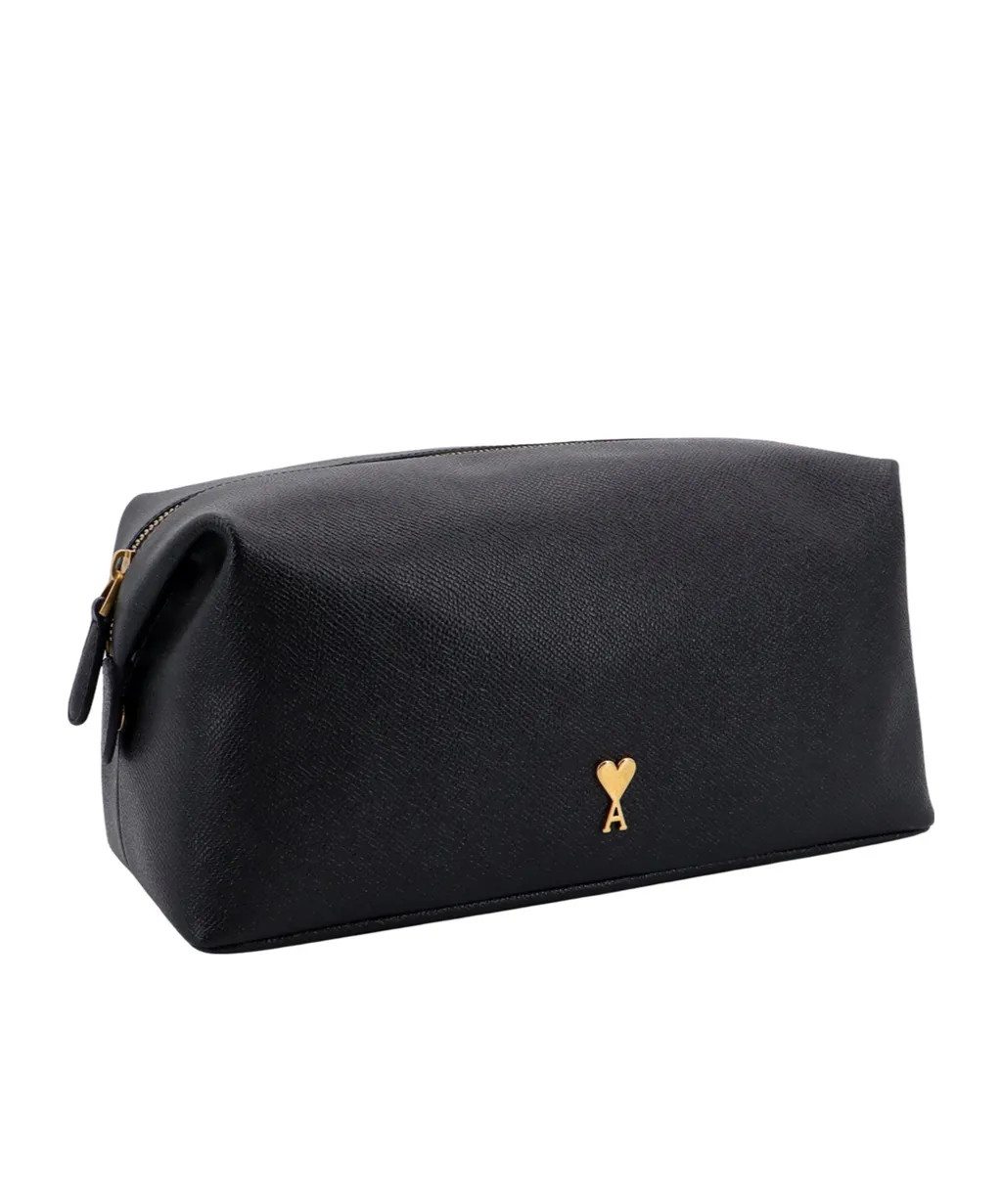 Logo Plaque Zip-Up Toilet Pouch