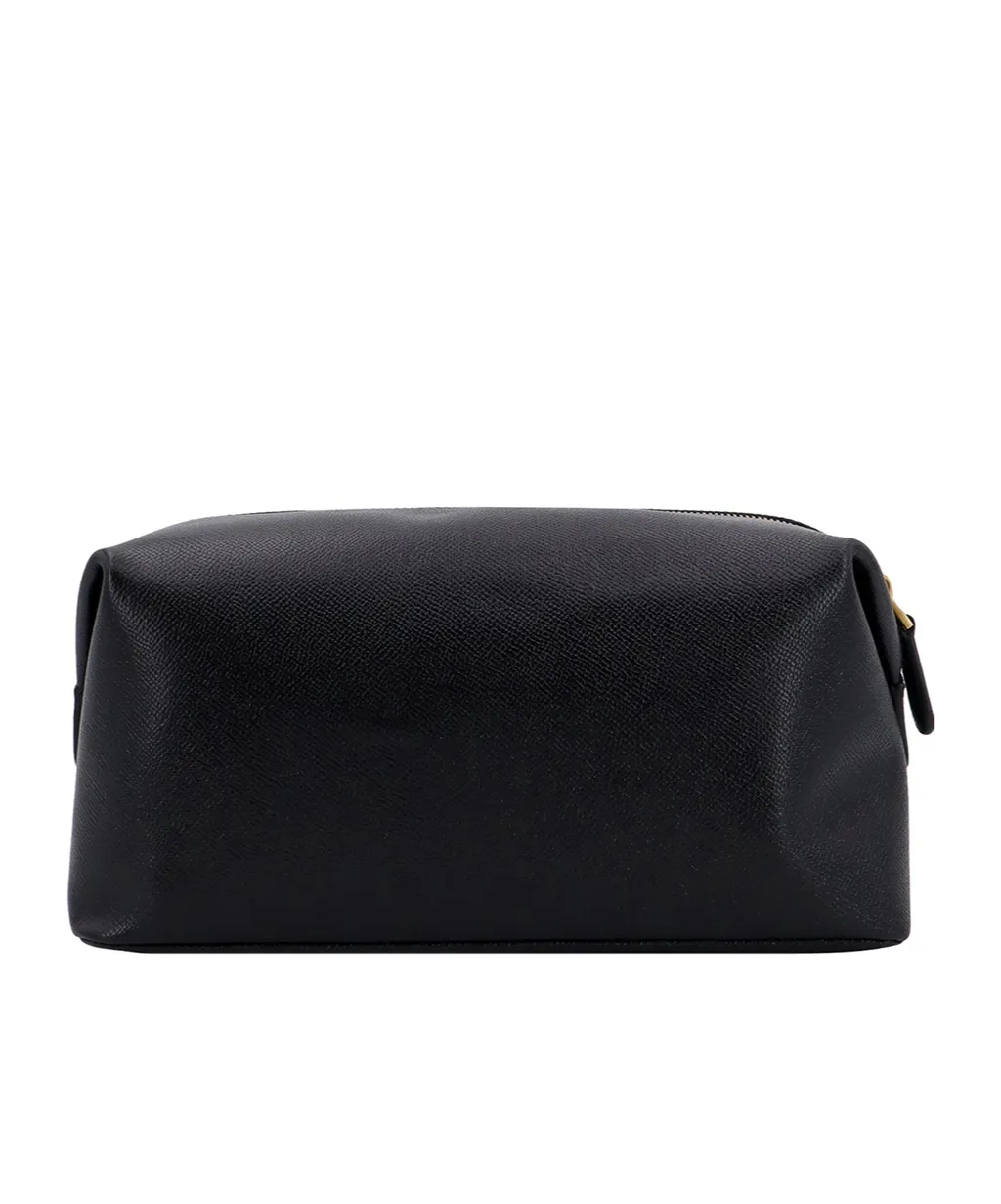 Logo Plaque Zip-Up Toilet Pouch
