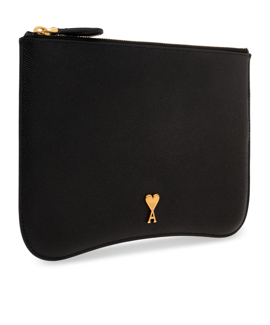 Logo Plaque Zipped Pouch