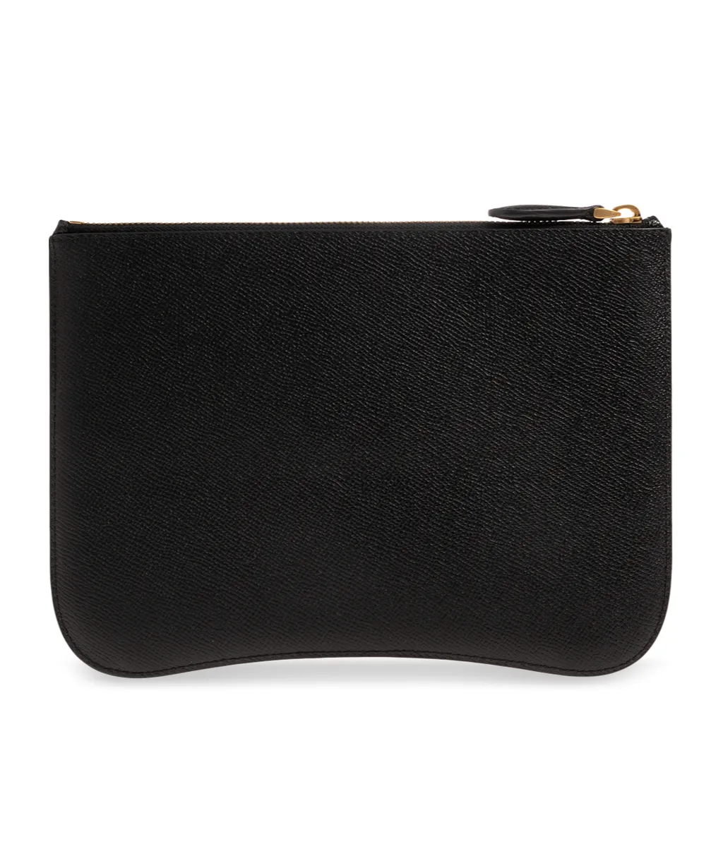 Logo Plaque Zipped Pouch