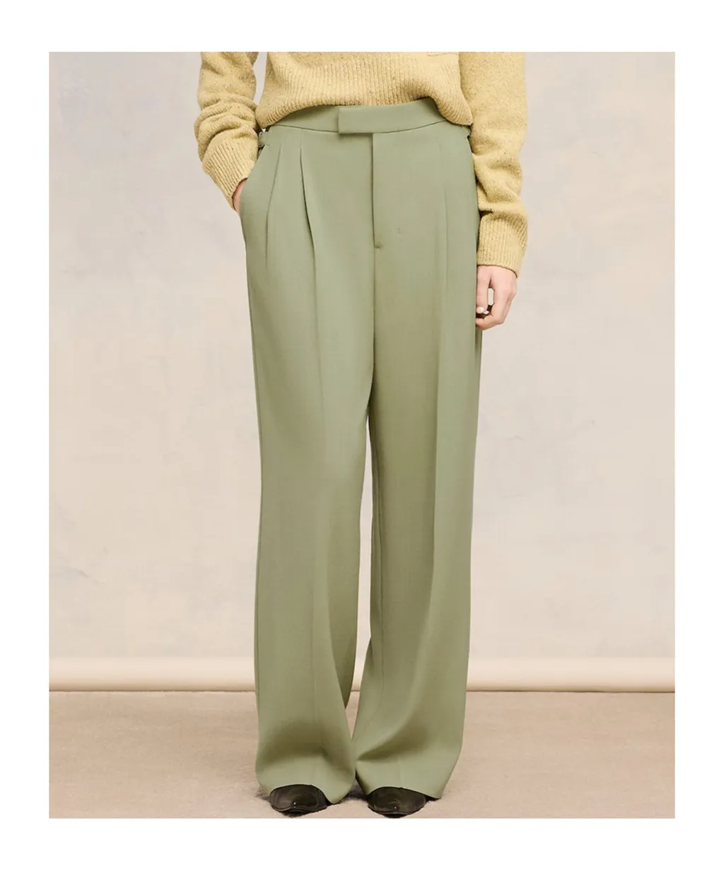 High Waist Straight Leg Pants