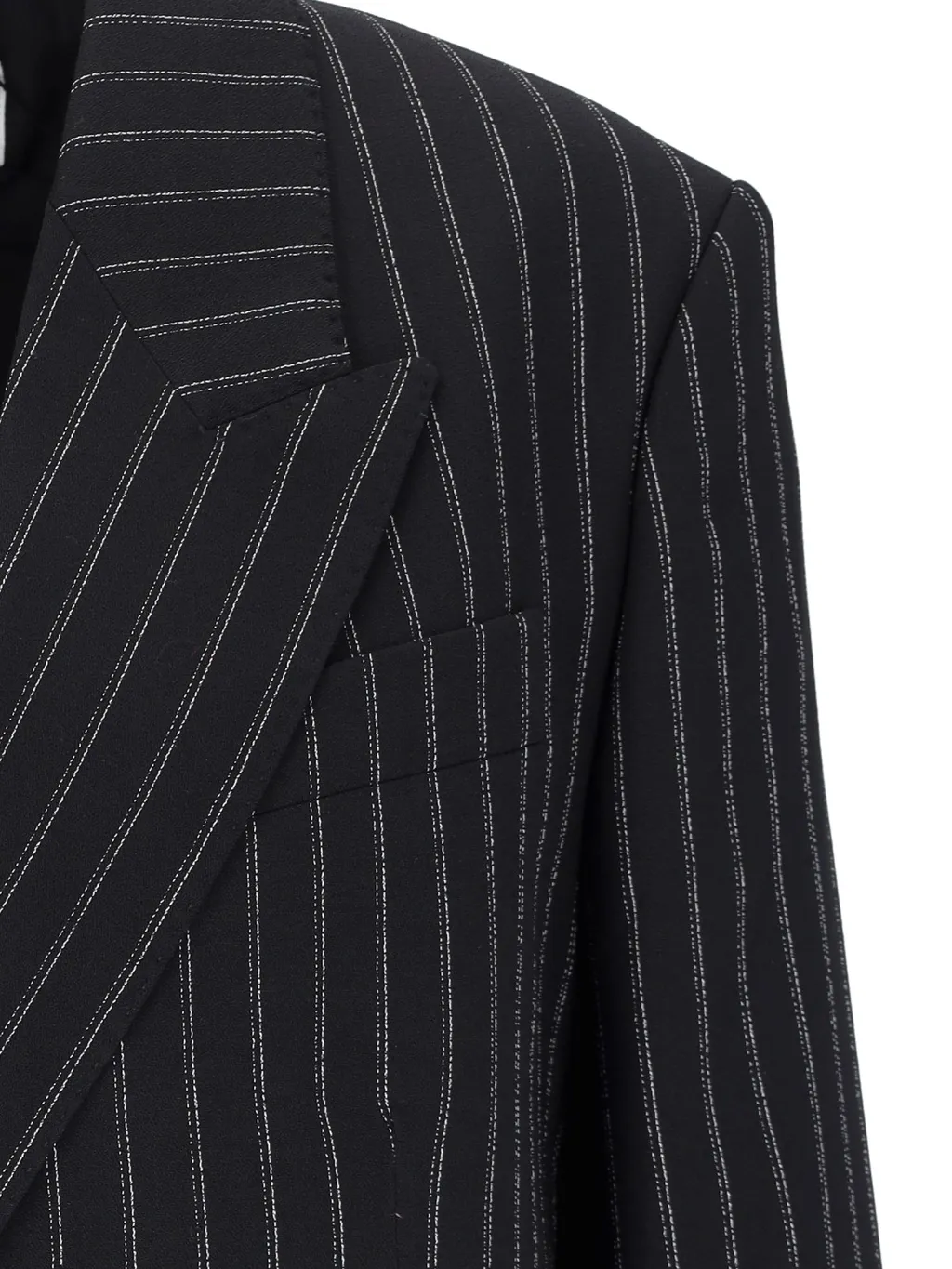 Striped Double-Breasted Blazer