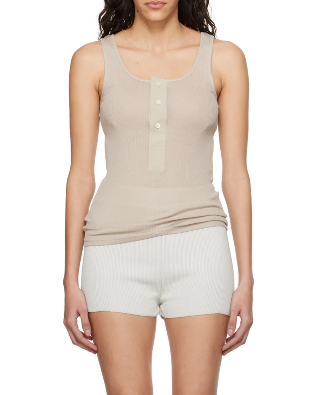 Button Detailed Tank Top