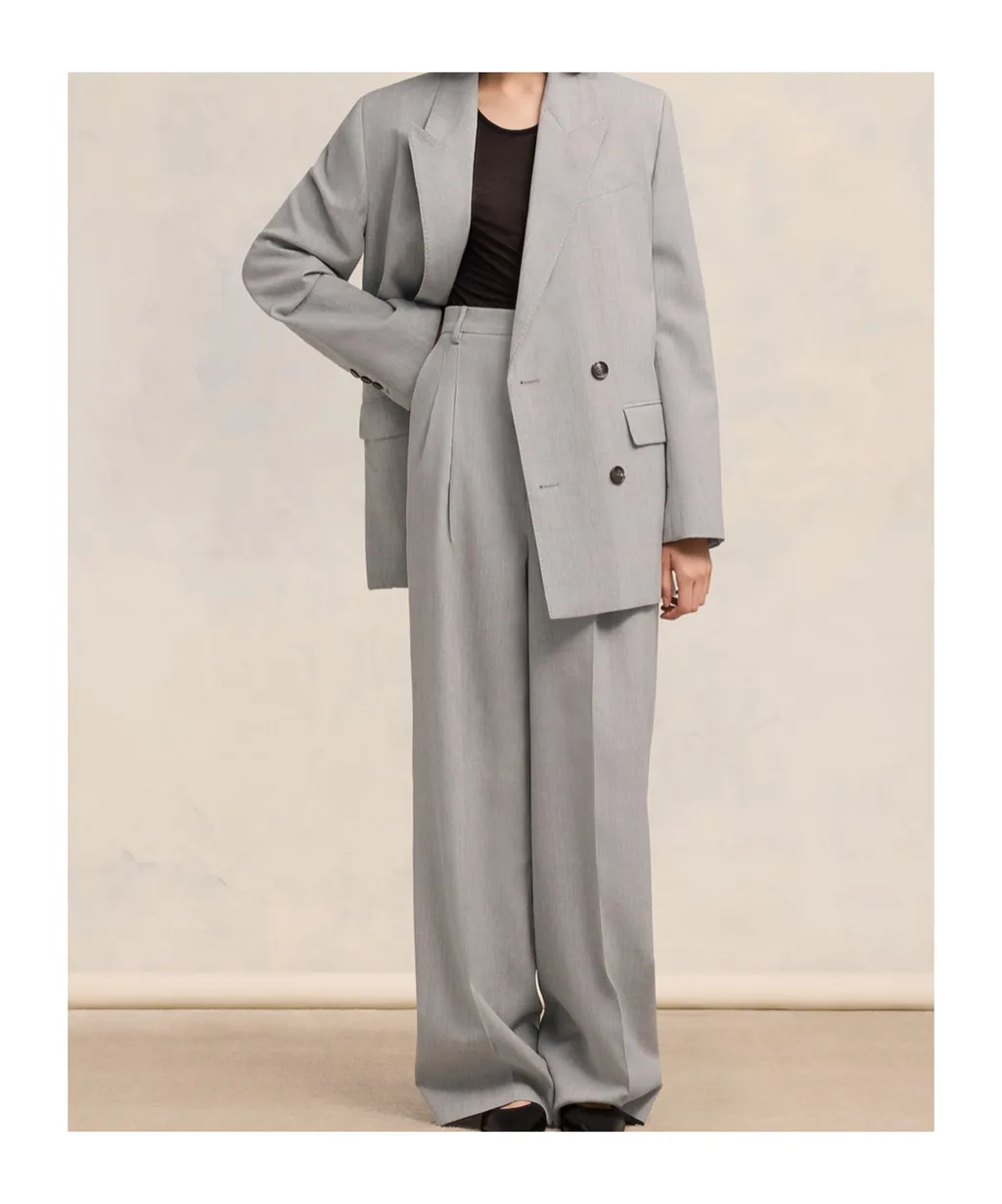 Pleated Wide-Leg Palazzo Pants