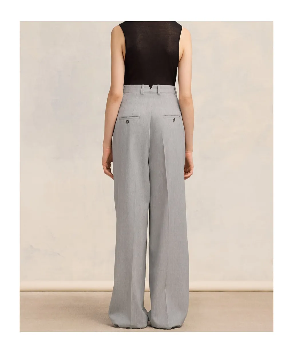 Pleated Wide-Leg Palazzo Pants