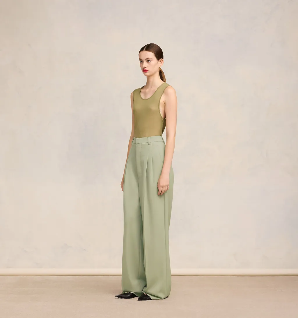 Wide Leg Pleated Pants