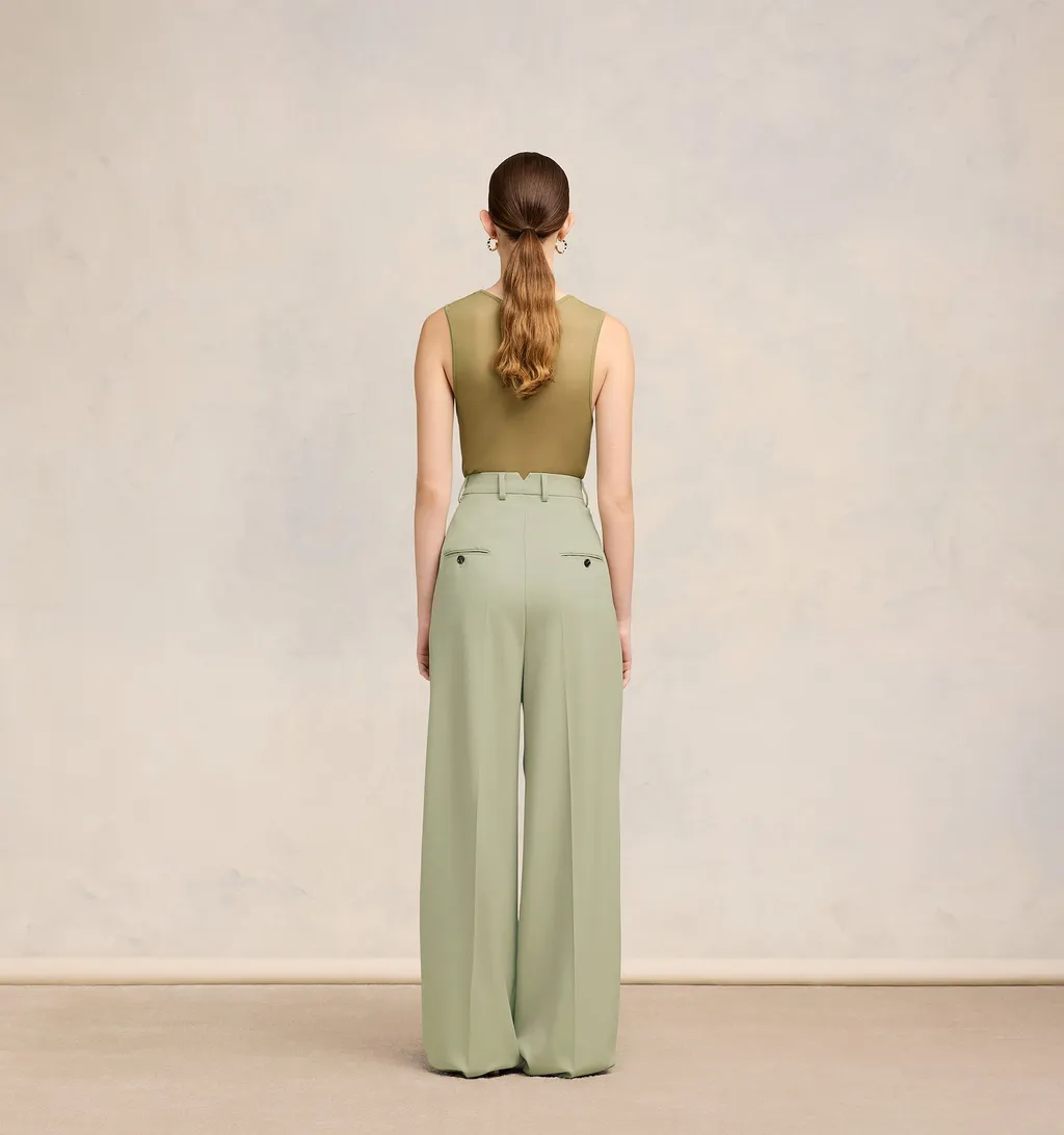 Wide Leg Pleated Pants