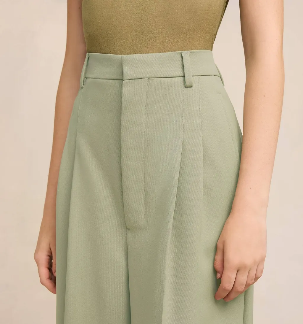 Wide Leg Pleated Pants