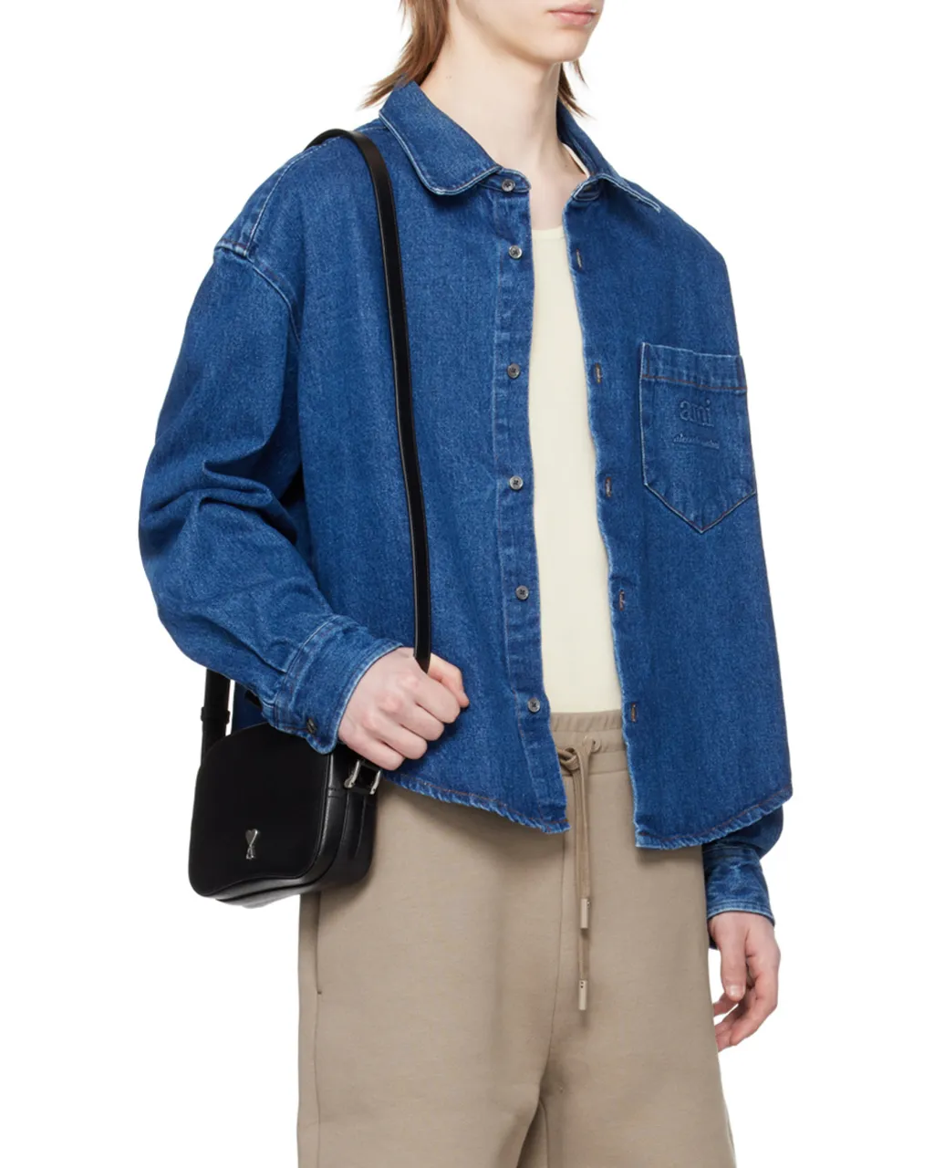 Ami Button-Up Denim Shirt