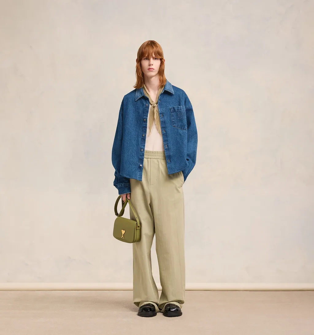Ami Button-Up Denim Shirt