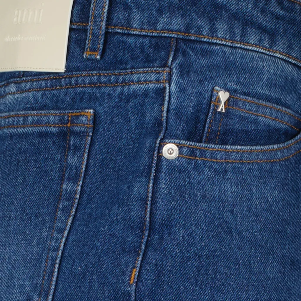 Logo Patch Denim Skirt