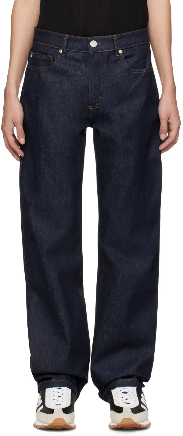 Logo Patch Straight-Leg Jeans